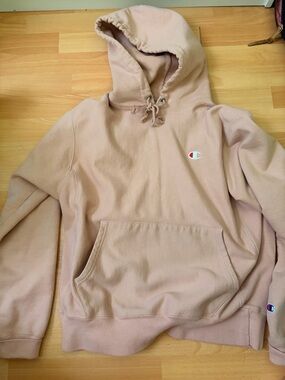 Pink champion reverse weave hoodie